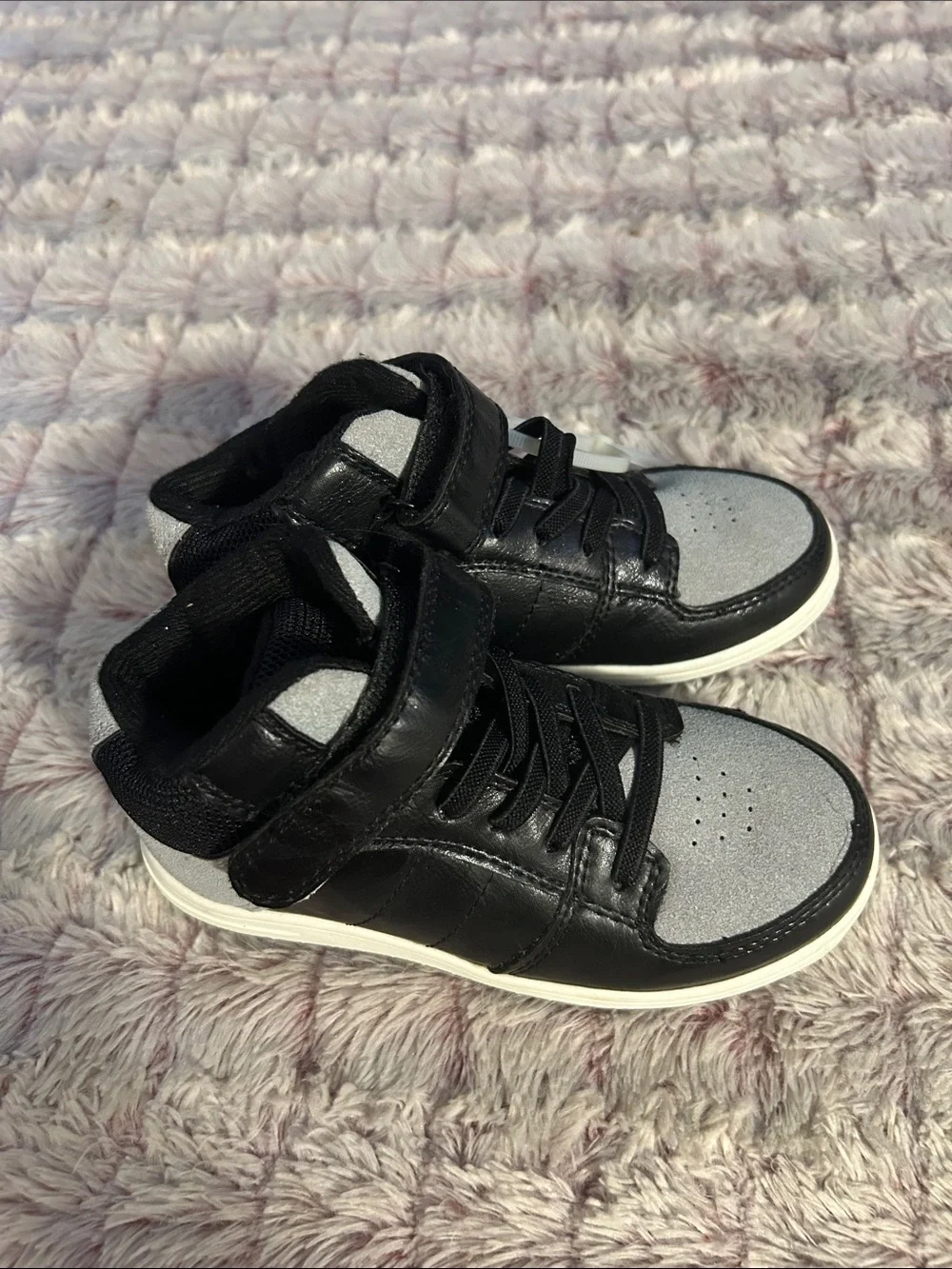The Children's Place Black & Gray High-Top Sneakers size 11
